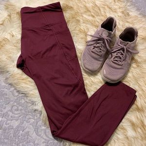 Fleece lined yoga pants